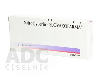 Nitroglycerin-SLOVAKOFARMA tbl slg 0,5 mg (blis.) 1x20 ks