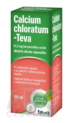 CALCIUM CHLORATUM-TEVA sol por (fľ.skl.hnedá) 1x100 ml