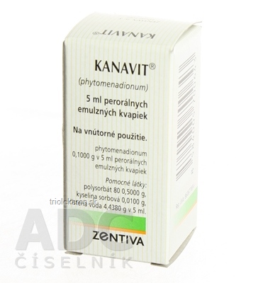 KANAVIT gte por 100 mg (fľ.skl.hnedá) 1x5 ml