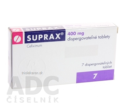 SUPRAX 400 mg dispergovateľné tablety tbl dsp (blis.PVC/PVDC/Al) 1x7 ks