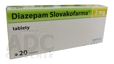 Diazepam Slovakofarma 2 mg tbl (blis.PVC/Al) 1x20 ks