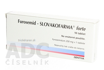 Furosemid-Slovakofarma forte tbl 250 mg (blis.PVC/Al) 1x10 ks