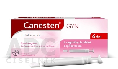 Canesten GYN 6 dní tbl vag 100 mg (fólia Al) 1x6 ks