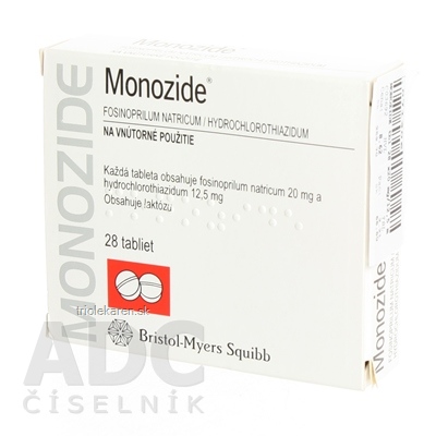 MONOZIDE tbl 20 mg/12,5 mg (blis.) 1x28 ks