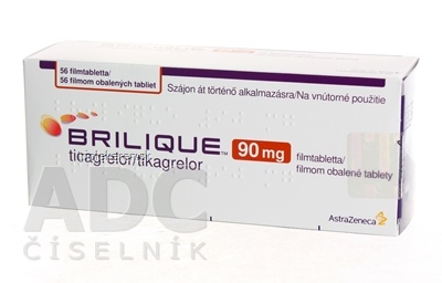 BRILIQUE 90 mg filmom obalené tablety tbl flm (blis. PVC/PVDC/Al-kalend.bal.) 1x56 ks