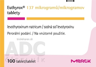 Euthyrox 137 mikrogramov tbl (blis.PVC/Al) 1x100 ks