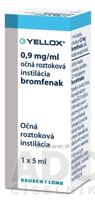 Yellox 0,9 mg/ml očná roztoková instilácia int opo (fľ.PE) 1x5 ml