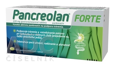 Pancreolan FORTE tbl ent 220 mg (blis.PVC/PVDC/Al) 1x60 ks