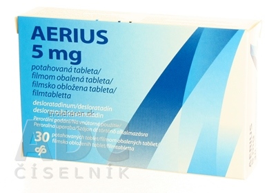 Aerius 5 mg filmom obalené tablety tbl flm (blis.PCTFE/PVC/Al) 1x30 ks