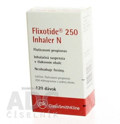 Flixotide 250 Inhaler N sus inh 250 µg (nád.tlak.Al) 1x120 dávok