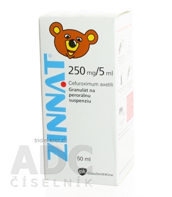 ZINNAT 250 mg/5 ml gru por (liek.skl.tmavá) 1x50 ml