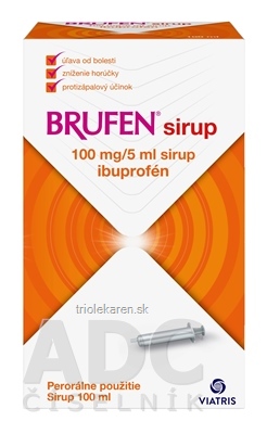 BRUFEN sirup sir (fľ.PET+striek.) 1x100 ml