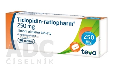 TICLOPIDIN-RATIOPHARM 250MG tbl flm 1x30 ks