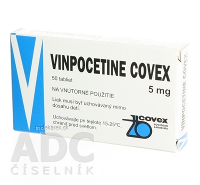 VINPOCETINE COVEX 5 mg tbl 1x50 ks