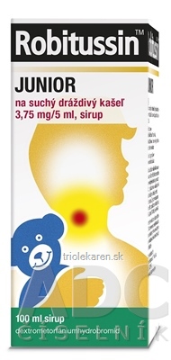 Robitussin JUNIOR sir (liek.skl.) na suchý dráždivý kašeľ 1x100 ml