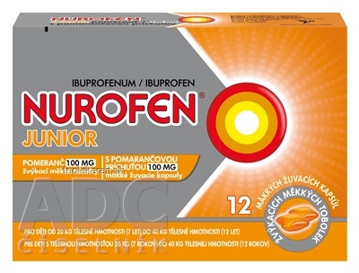 NUROFEN Junior s pomarančovou príchuťou 100 mg cps mdl (blis.PVC/PE/PVDC/Al) 1x12 ks