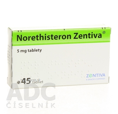 Norethisteron Zentiva tbl 5 mg (blis.) 1x45 ks