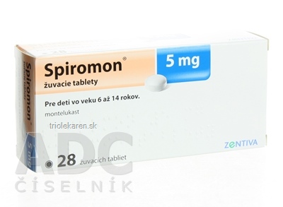 Spiromon 5 mg žuvacie tablety tbl mnd (blis.nylon/Alu/PVC) 1x28 ks