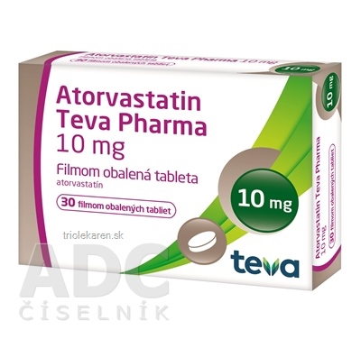 Atorvastatin Teva Pharma 10 mg tbl flm (blis.Al/Al) 1x30 ks