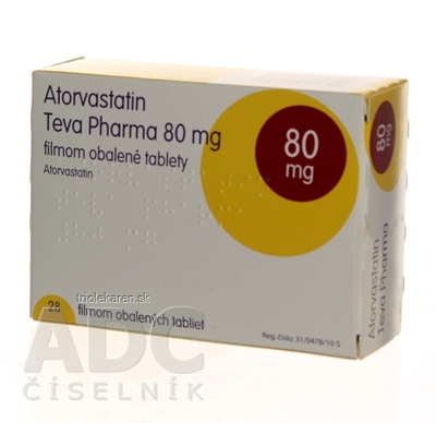 Atorvastatin Teva Pharma 80 mg tbl flm (blis.Al/Al) 4x7 ks (28 ks)