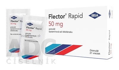 Flector Rapid 50 mg gra (vre.papier/Al/PE) 1x21 vrecúšok