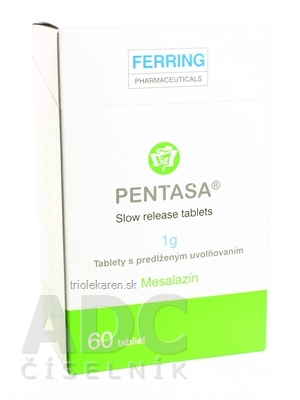 Pentasa Slow release tablets 1 g tbl plg (blis.Al/Al) 1x60 ks