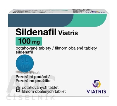 Sildenafil Viatris 100 mg (Mylan) tbl flm (blis.PVC/Al) 1x8 ks