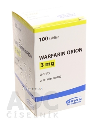 WARFARIN ORION 3 mg tbl 1x100 ks