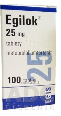 Egilok 25 mg tbl (liek.skl.hnedá) 1x100 ks