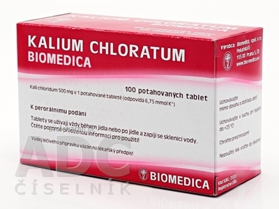 KALIUM CHLORATUM BIOMEDICA tbl ent 500 mg (blis.PVC/Al) 1x100 ks