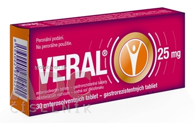 VERAL 25 mg tbl ent (blis. Al/PVC) 1x30 ks