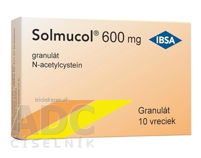 Solmucol 600 mg gra (vre.PE/Al/papier) 1x10 vrecúšok