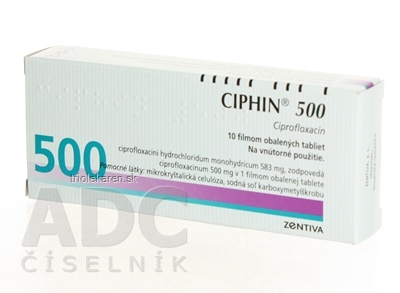 CIPHIN 500 tbl flm 500 mg (blis.PVC/PVDC/Al) 1x10 ks