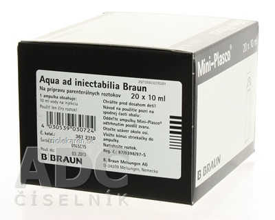 Aqua pro injectione Braun lif par (amp.PE) 20x10 ml