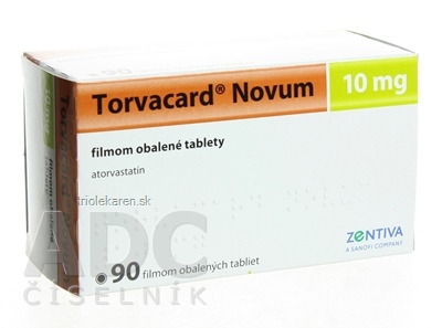 Torvacard Novum 10 mg tbl flm (blis.) 1x90 ks