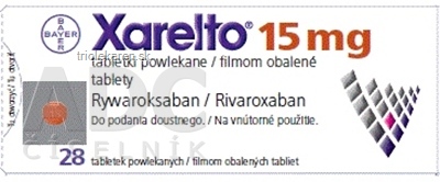 Xarelto 15 mg filmom obalené tablety tbl flm 15 mg (blis.PP/Al) 1x28 ks