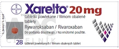 Xarelto 20 mg filmom obalené tablety tbl flm 20 mg (blis.PP/Al) 1x28 ks