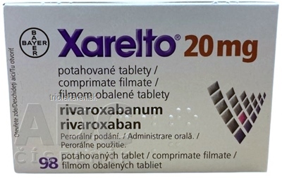 Xarelto 20 mg filmom obalené tablety tbl flm (blis.PP/Al) 1x98 ks