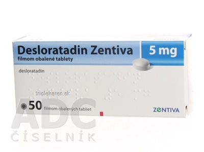 Desloratadin Zentiva 5 mg tbl flm 1x50 ks