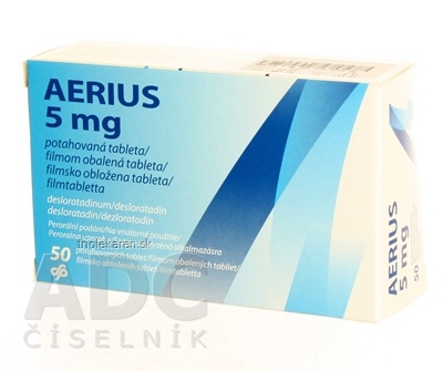 Aerius 5 mg filmom obalené tablety tbl flm (blis.PCTFE/PVC/Al) 1x50 ks