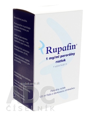 Rupafin 1 mg/ml perorálny roztok sol por (fľ.PET+peror.striek.) 1x120 ml