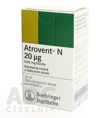 Atrovent N 20 µg sol inh (200 dávok) 1x10 ml