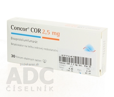 CONCOR COR 2,5 mg tbl flm 2,5 mg 1x30 ks