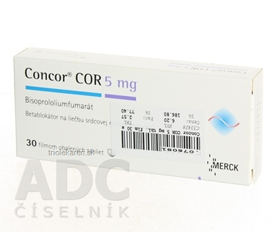 CONCOR COR 5 mg tbl flm 5 mg 1x30 ks