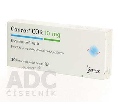 CONCOR COR 10 mg tbl flm 10 mg 1x30 ks