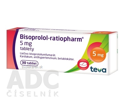 Bisoprolol-ratiopharm 5 mg tbl 1x30 ks