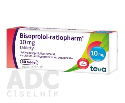 Bisoprolol-ratiopharm 10 mg tbl 1x30 ks