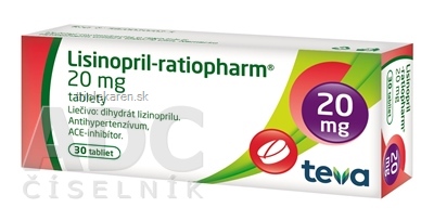 Lisinopril-ratiopharm 20 mg tbl (blis.) 1x30 ks