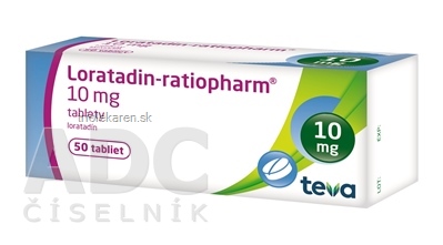 Loratadin-ratiopharm 10 mg tbl 1x50 ks