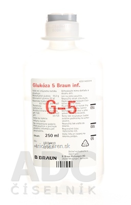 Glukóza B. Braun 5 % infúzny roztok sol inf (fľ.LDPE) 10x250 ml